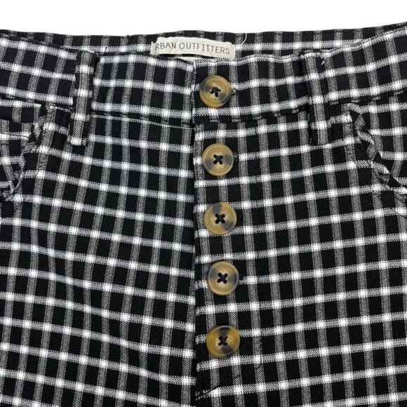URBAN OUTFITTERS Plaid Lita Skinny Pants Sz 0 Button Front - Picture 4 of 6